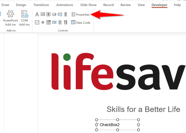 Нажмите на чекбокс и выберите «Свойства».