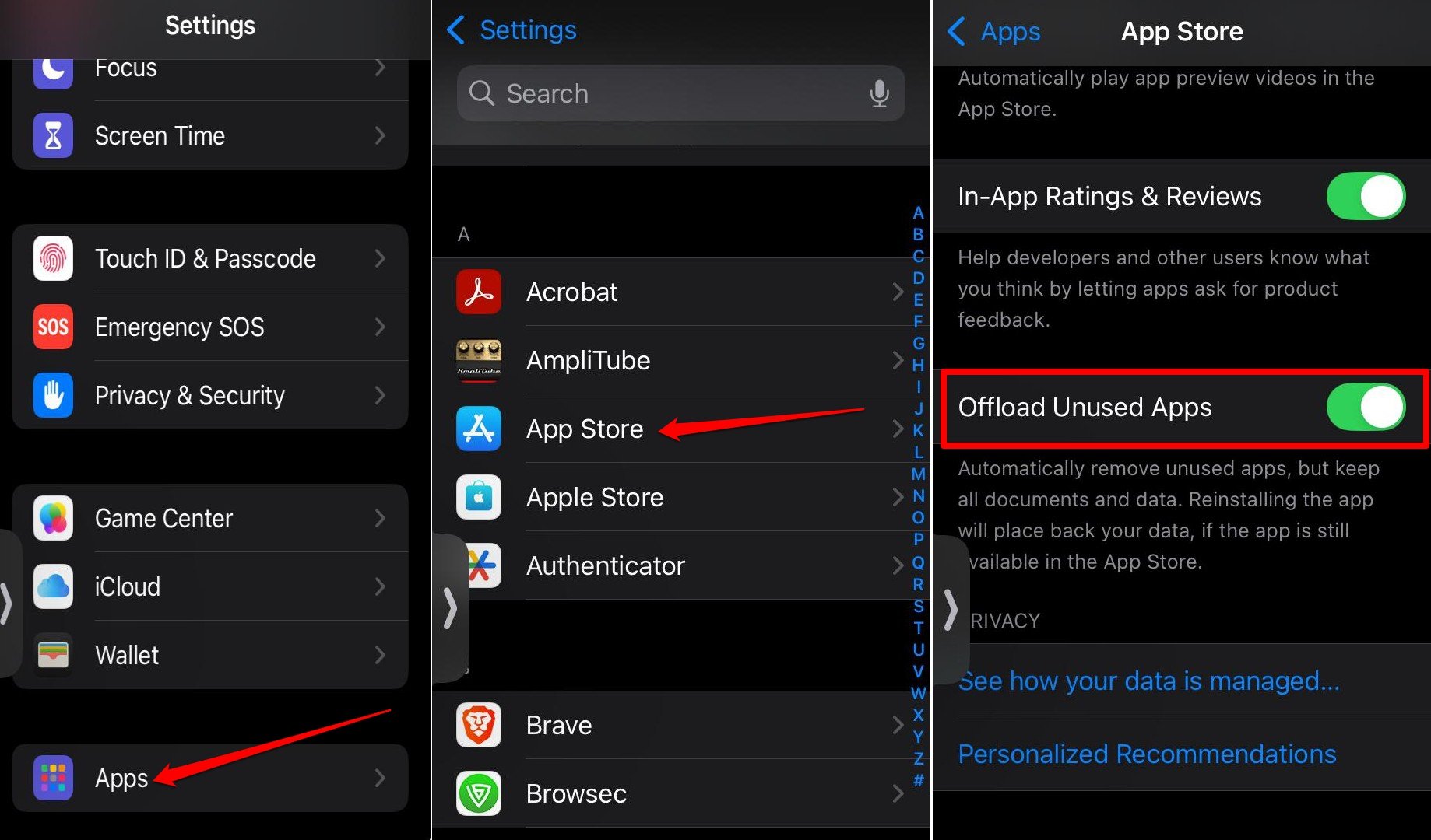 Автоматическое выгрузка неиспользуемых приложений в App Store в iOS