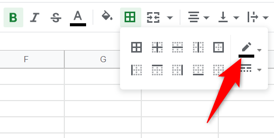 Выберите «Цвет границы» в меню.