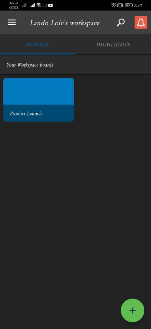 Скриншот приложения для организации