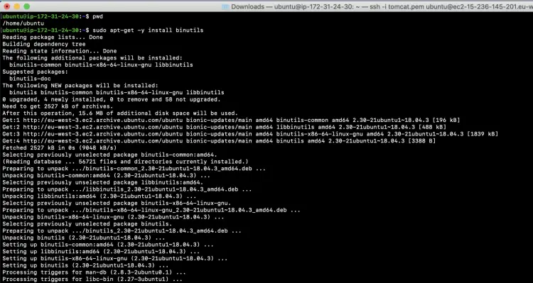 Установка binutils