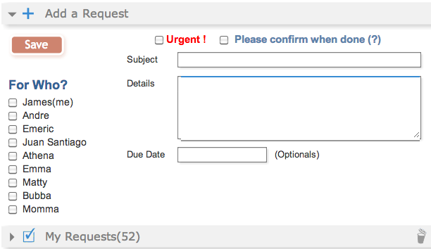 Интерфейс Famjama с цветовой кодировкой пользователей в календаре