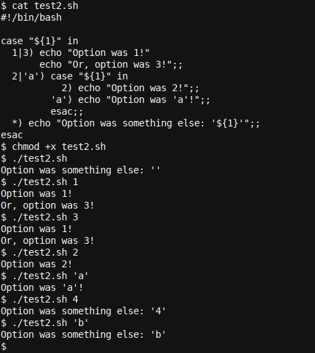 Сложный пример case с дополнительными селекторами