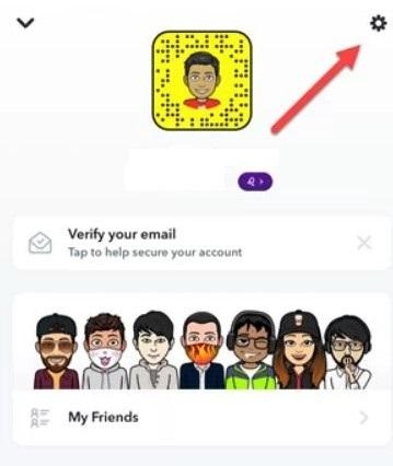 Schermata profilo emoji Snapchat