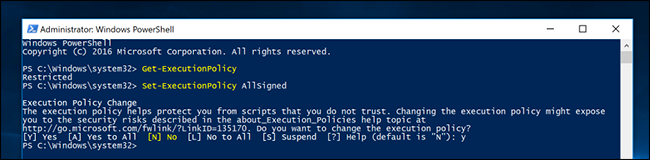 Смена Execution Policy в PowerShell
