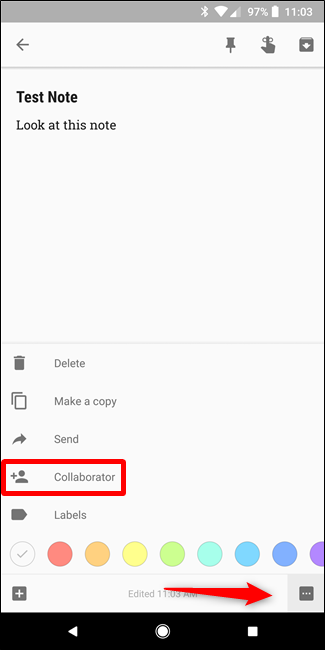 Экран добавления соавтора заметки