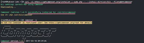 Установка Composer на CentOS 7