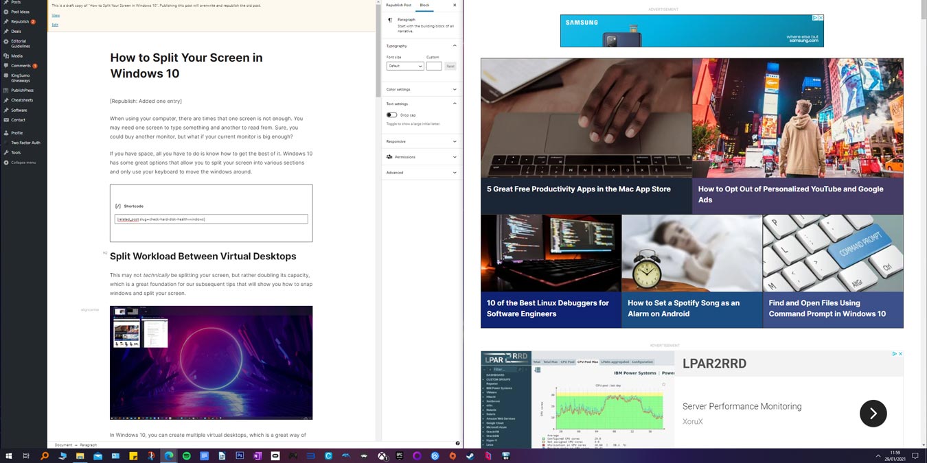 Как разделить экран в Windows 10 — Snap Assist и игры