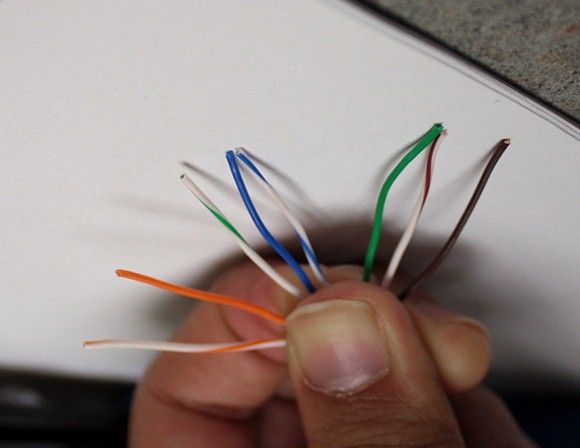 Выравнивание жил перед обжимом