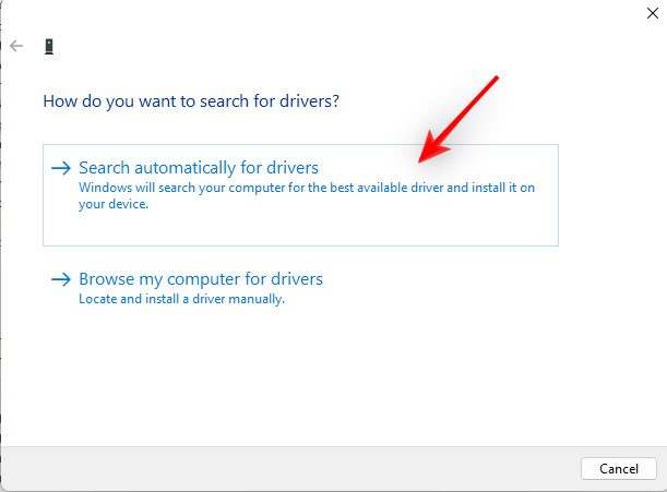 Поиск обновлённых драйверов автоматически