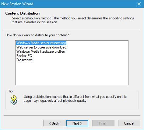 Выбор метода распространения и профиля