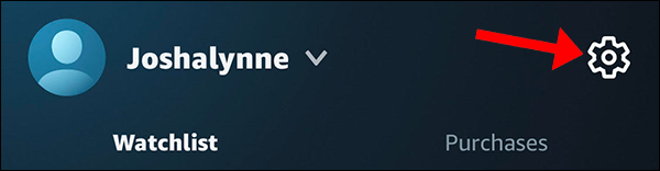Экран настроек аккаунта в мобильном приложении Prime Video.