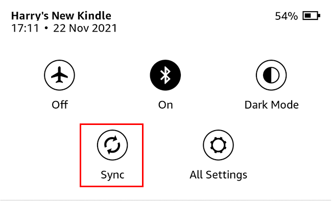 Tap sync to check for books.