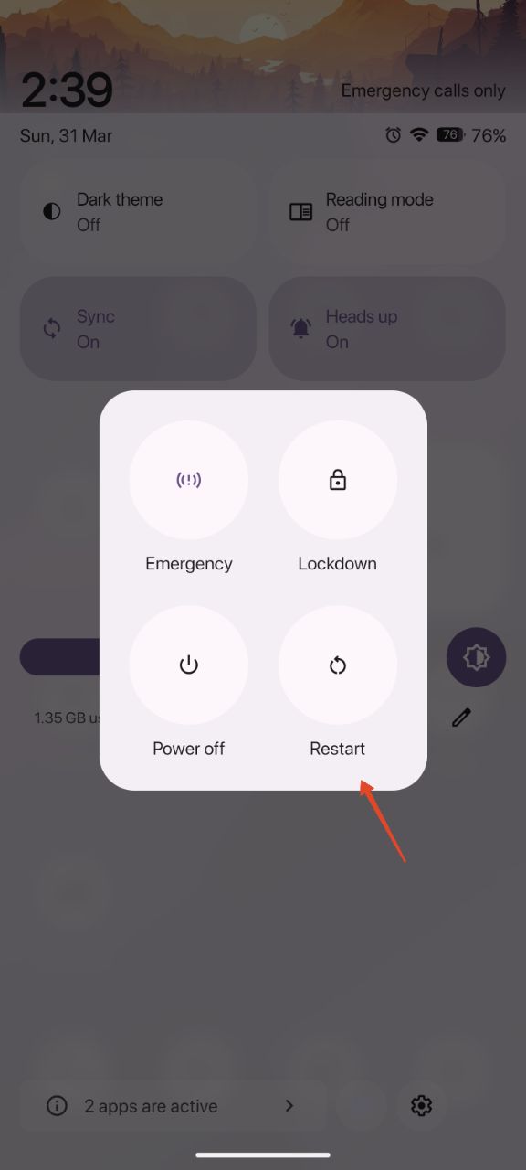 restart your device