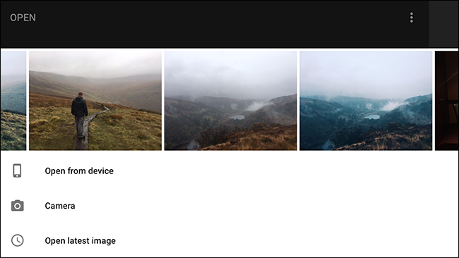 Лента фото в Snapseed