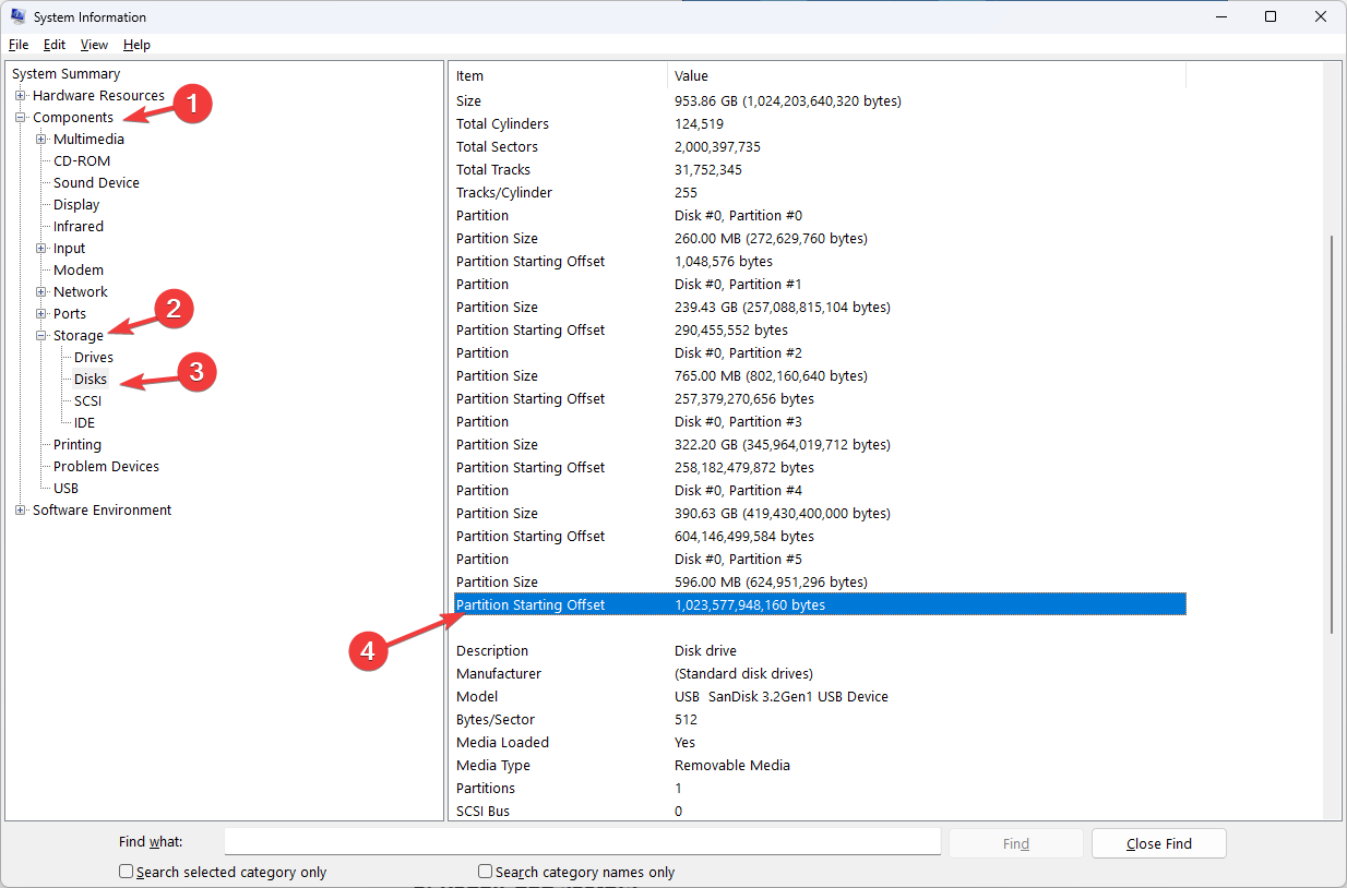 Проверка Partition Starting Offset