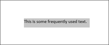 Выделенный текст для создания AutoText
