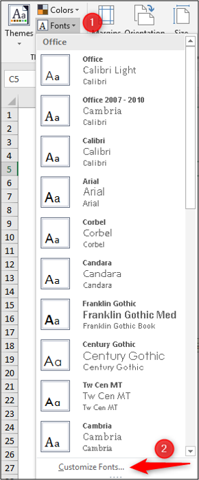 Создание новой темы шрифтов