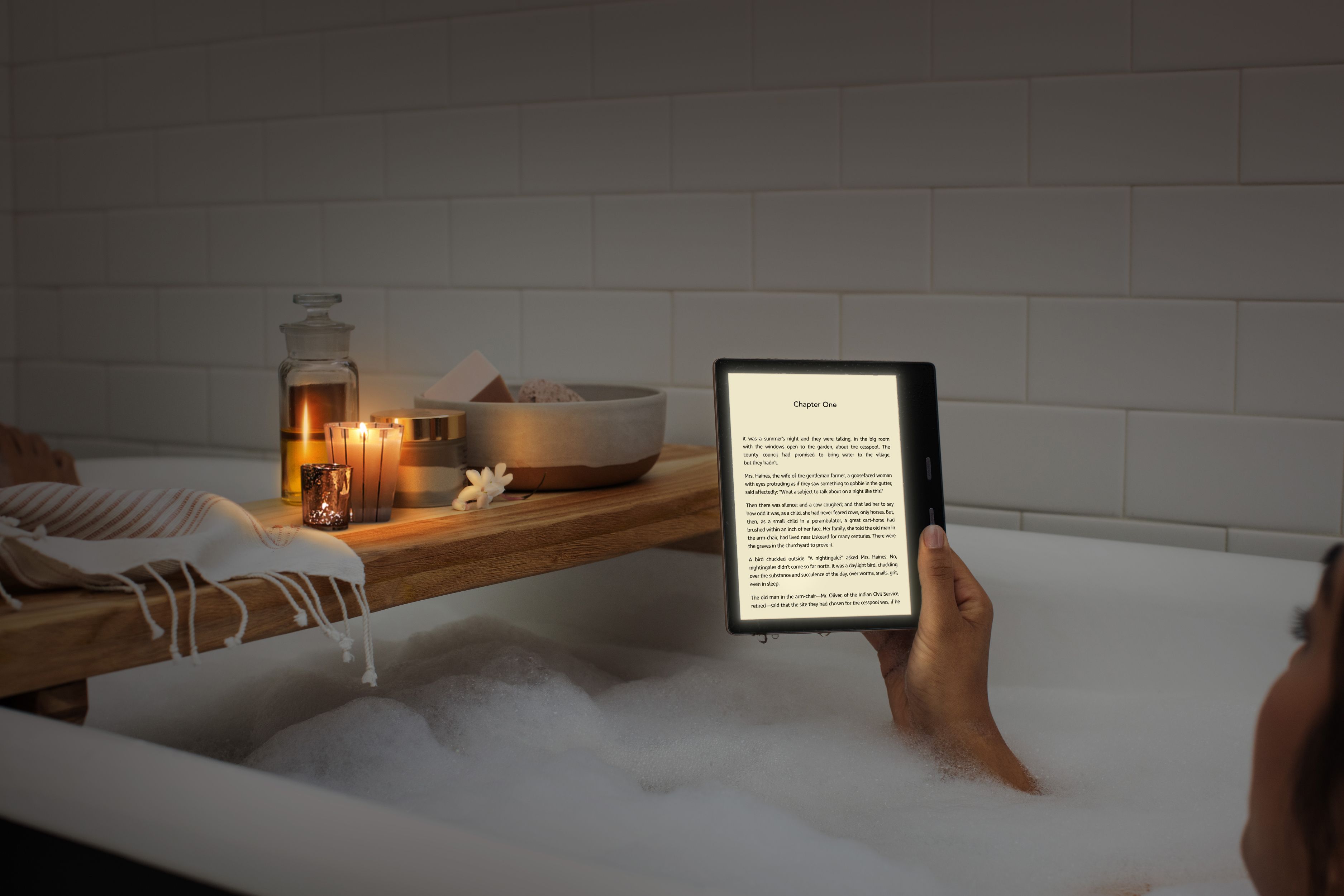 Kindle Oasis в ванной