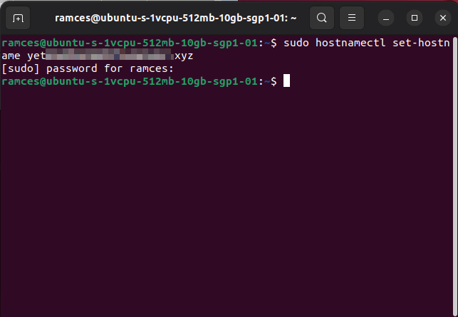 Установка hostname