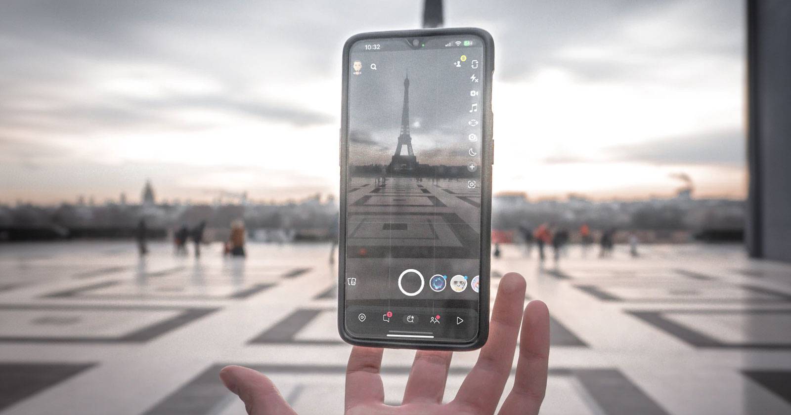 Snapchat App on a smartphone