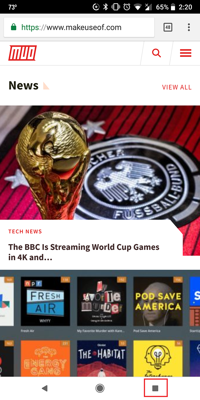 Настройка режима разделённого экрана