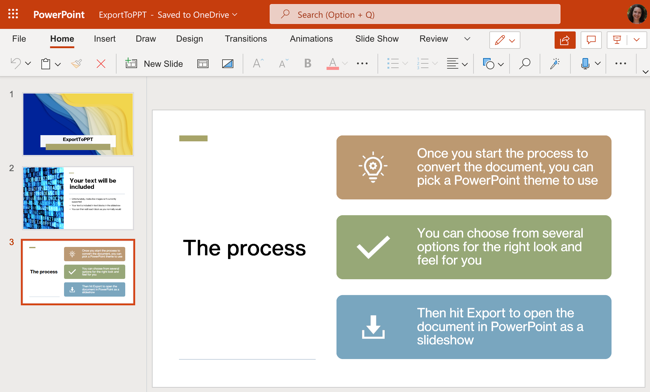 Слайд‑шоу в PowerPoint для веб