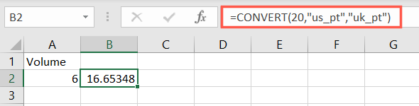 Формула для перевода US пинт в UK пинт