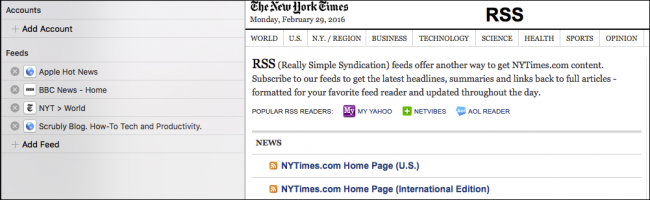 Подтверждение добавления RSS