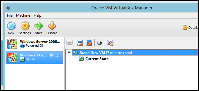 Снимок восстановлен: Current State совпадает с выбранной точкой восстановления