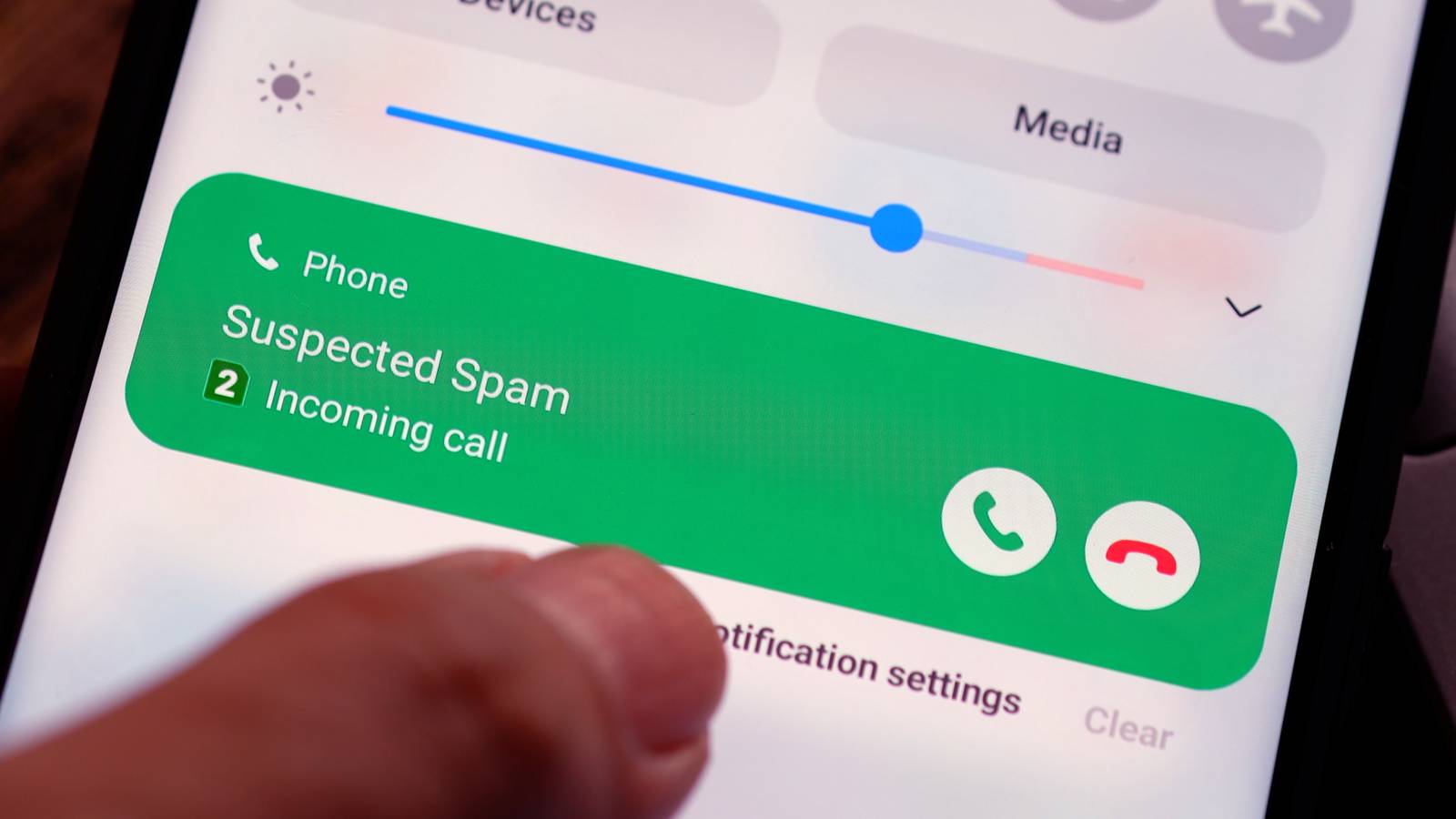 Подозрительный спам-звонок на Android-смартфоне