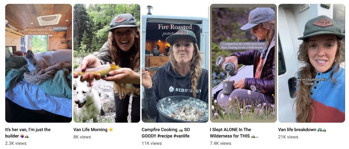 YouTube Shorts на странице автора