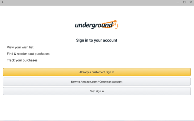 Запущенное Android‑приложение в окне Chrome OS
