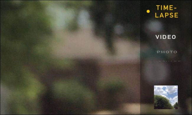 iPhone на штативе снимает дерево и облака на фоне неба