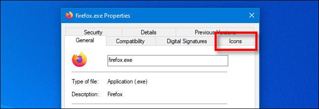 Во вкладке свойств EXE на Windows откройте вкладку «Иконки» IconViewer.