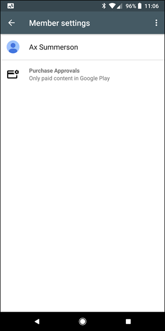 Экран выбора режима подтверждения покупок