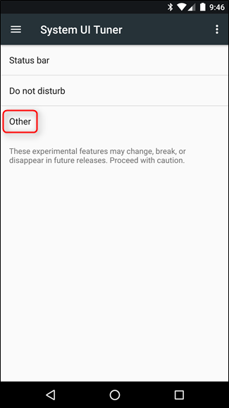 Скриншот: включение Power Notification Controls