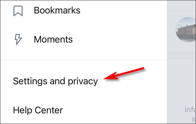 В настройках Twitter выберите 