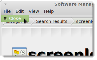 Открытие программы Screenlets Manager