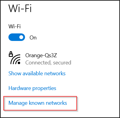 Управление известными сетями