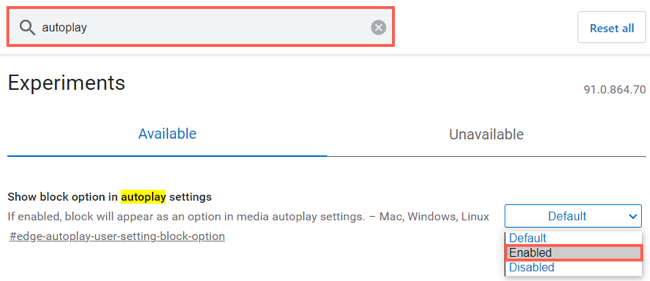 Включение опции блокировки автозапуска