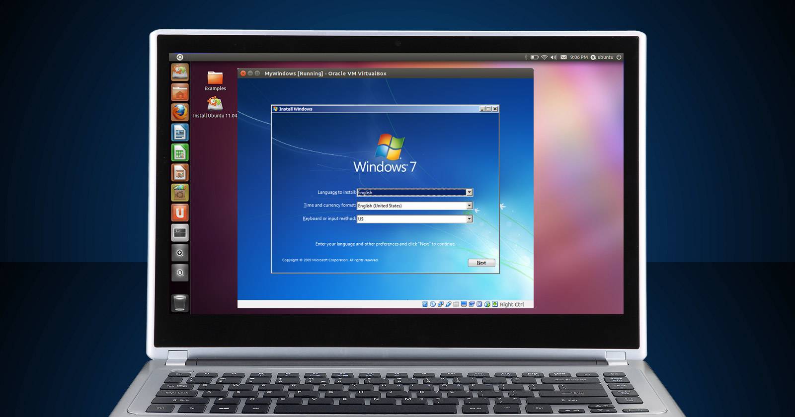 Установка Windows в VirtualBox на Linux