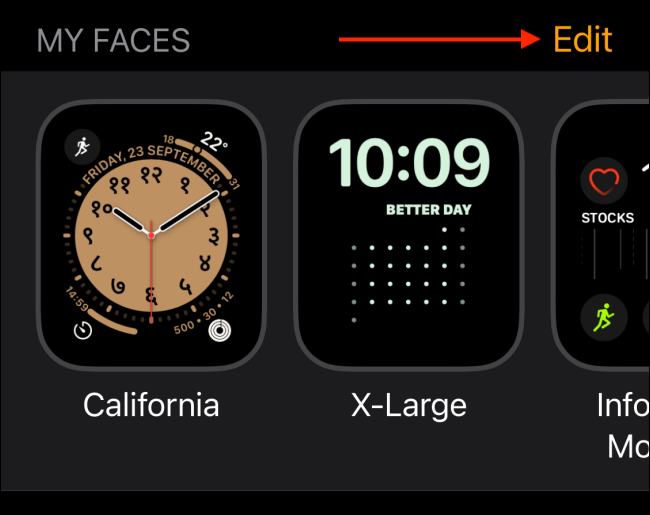 Tap Edit Button from My Faces Section