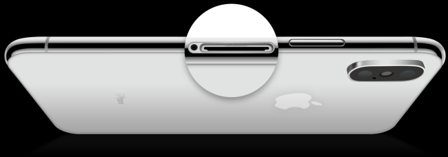 Номер модели на лотке SIM-слота iPhone X