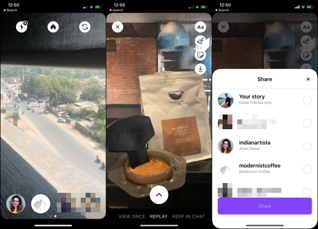 Интерфейс приложения Instagram Threads