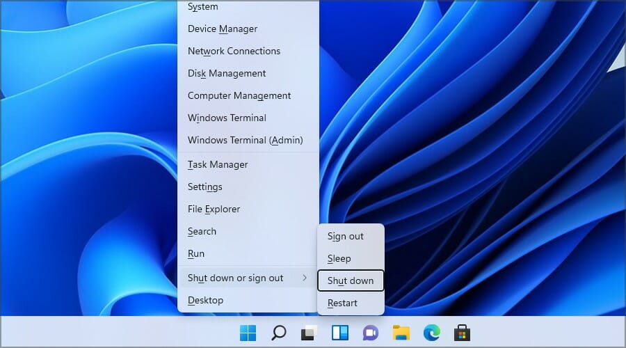 Как быстро выключить Windows 11 — сочетания клавиш