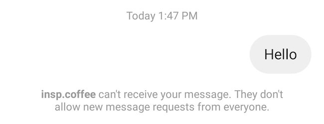 Отключён запрос сообщений в Instagram
