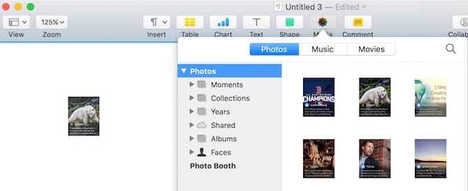 Перетаскивание изображений в документ