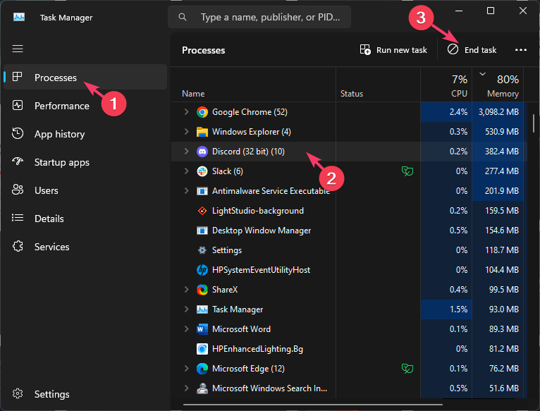 Завершить задачу