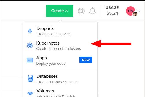 Создание нового кластера Kubernetes в DigitalOcean